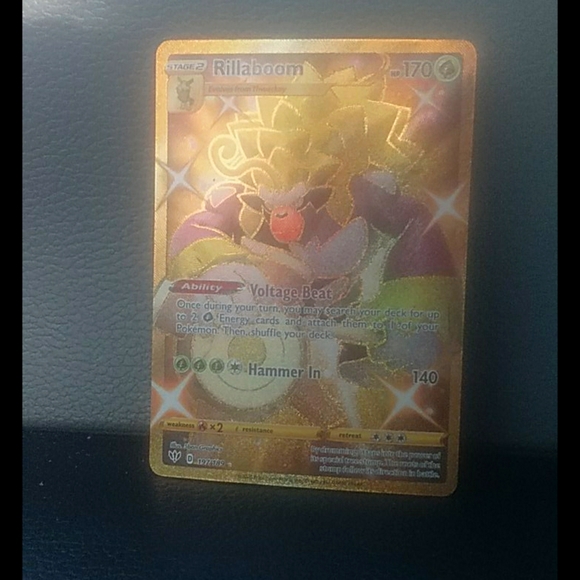 rare rebel clash cards Pokemon Evolution Set - Greedent 152/192 - Sword & Shield Pokmon Hit Points140 HP Form Golden Rillaboom Secret Rare Rebel